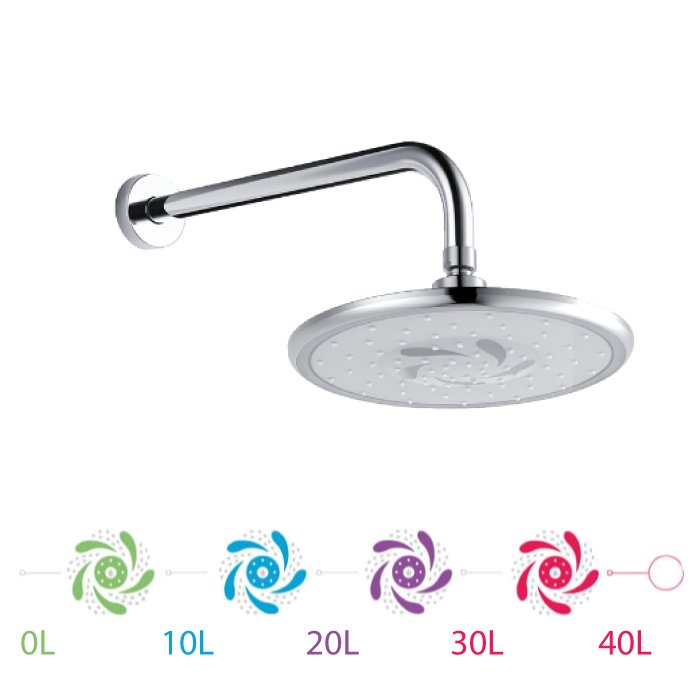 Pomme de douche Connectée &amp; économie d ́eau, YUCCA Sarodis &amp; Hydrao Inside