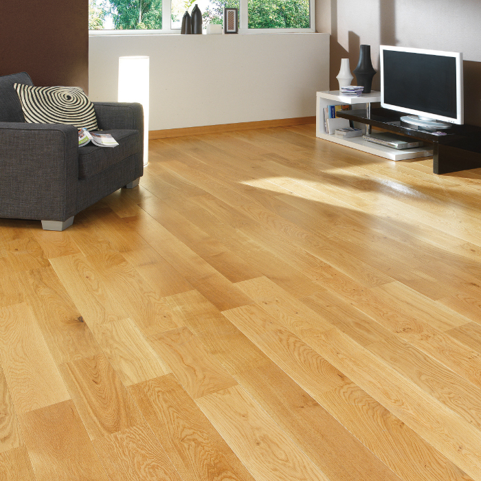 Parquet chêne contrecollé à clipser 12 mm