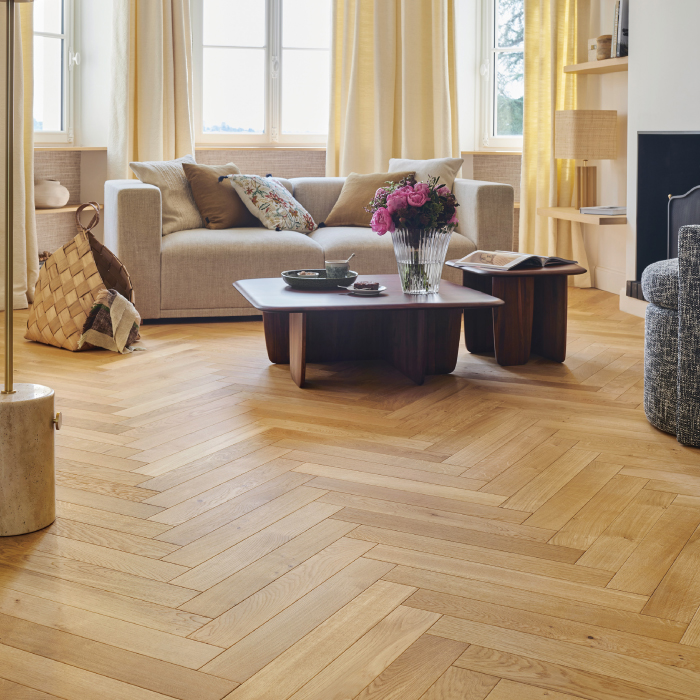 Parquet chêne contrecollé - Bâton rompu – 12 mm